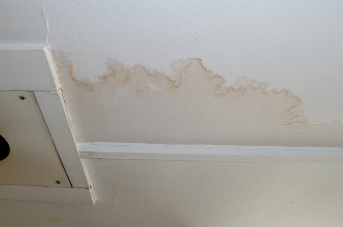 Start by looking up when it comes to a roof leak.