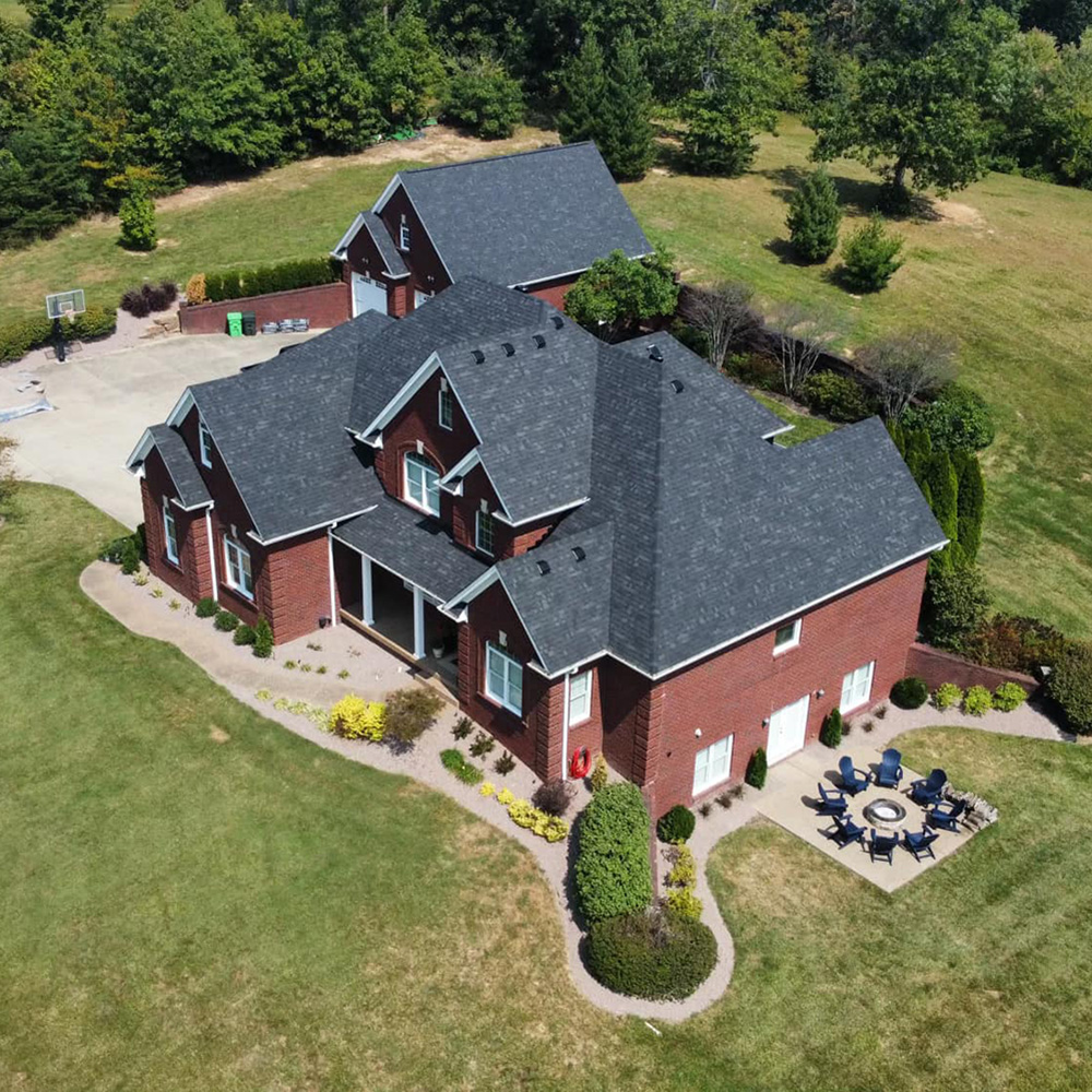 Roofing Replacement with a lovely view of the new roof